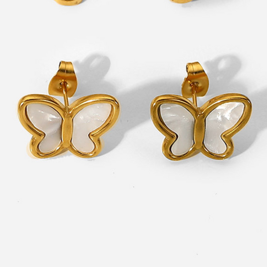 Позлатени дамски обици Mariposa