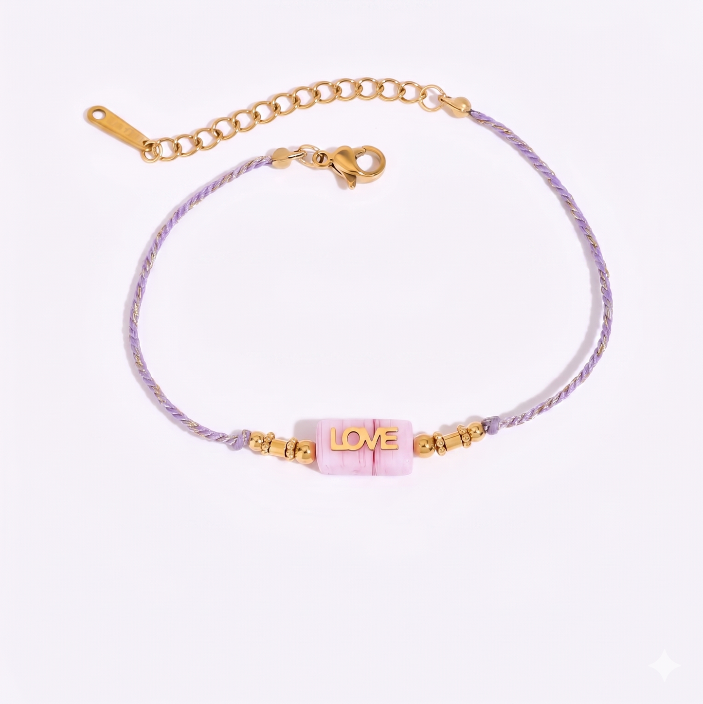 Гривна Violira - верижна гривна с лилав акцент